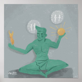 Smiling Spirit of Detroit 12x12 Poster