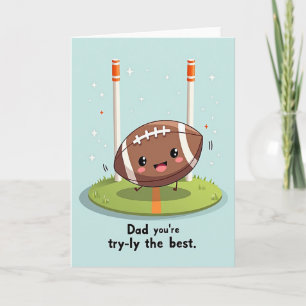 Smiling Sports Ball Fathers Day Card