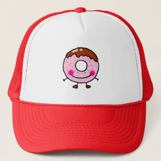 Smiling Sprinkle Donut Character Art Trucker Hat