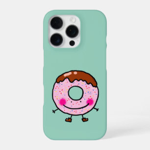 Smiling Sprinkle Doughnut Character Art iPhone 16 Pro Case