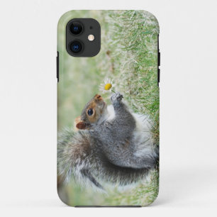 Smiling Squirrel with Daisy iPhone 11 Case
