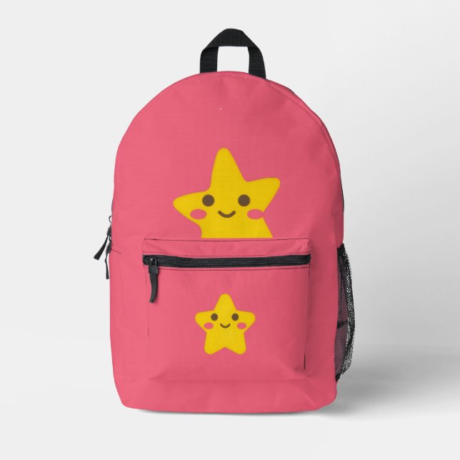 Smiling Stars Printed Backpack (Front)