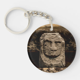 Smiling Stone Totem Cambodia Keychain