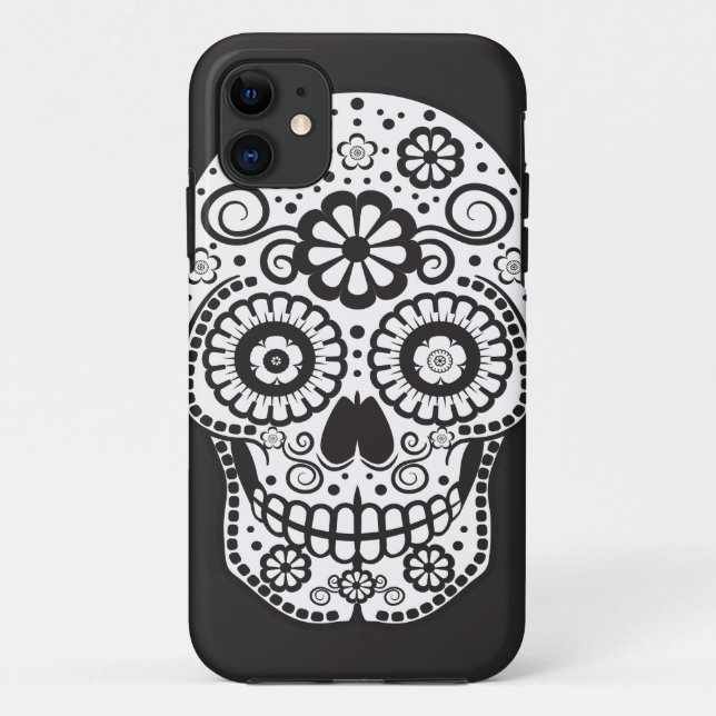 Smiling Sugar Skull  Case-Mate iPhone Case (Back)