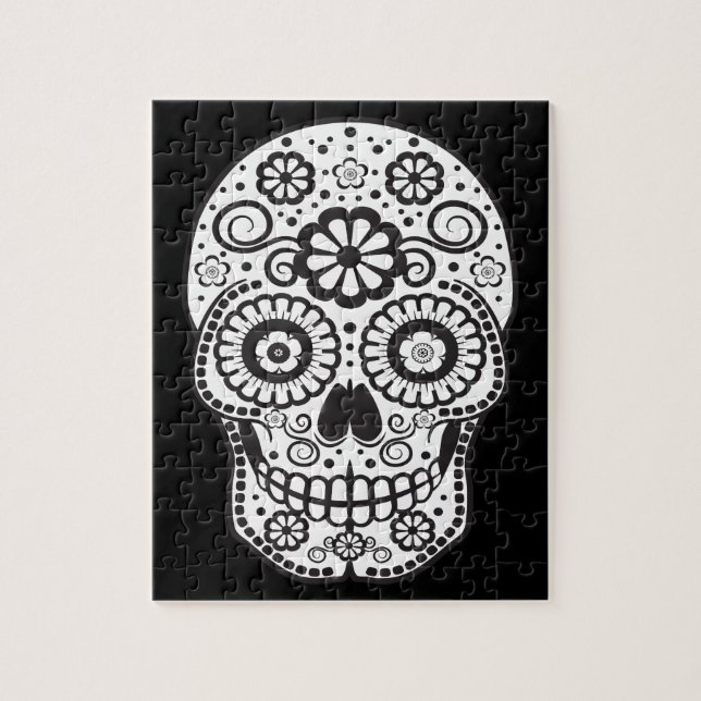 Smiling Sugar Skull Jigsaw Puzzle (Vertical)