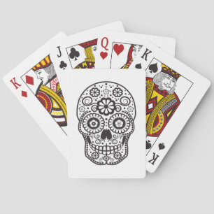 Smiling Sugar Skull Playing Cards