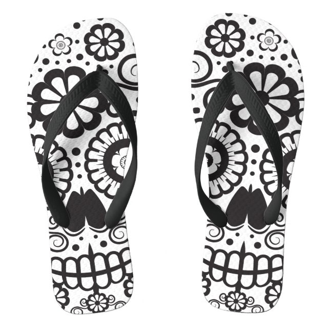 Smiling Sugar Skull Thongs (Footbed)