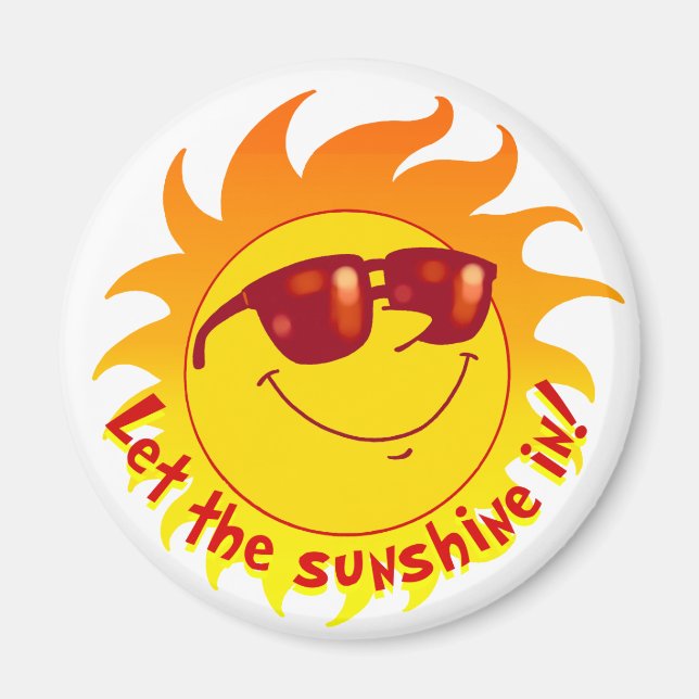 Smiling Summer Sun Magnet (Front)