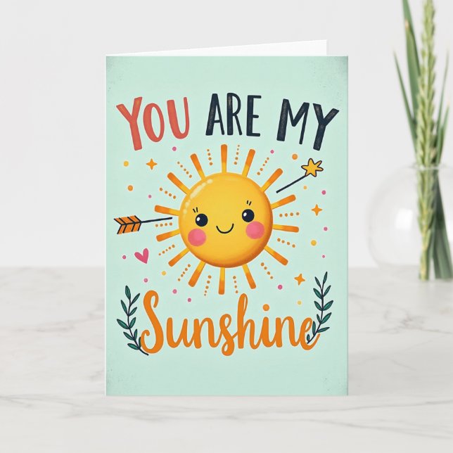 Smiling Sun Birthday Card (Front)
