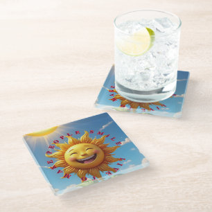 "Smiling Sun Coasters – Spread Joy with Eve