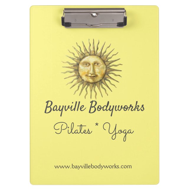 Smiling Sun  Custom Business Clipboard (Front)