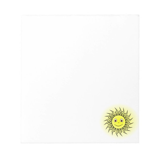 Smiling Sun Custom Notepad (Front)