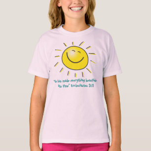 Smiling sun design with Ecclesiastes bible verse T-Shirt