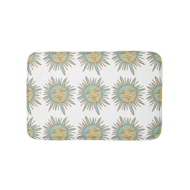Smiling Sun Face Bath Mat (Front)