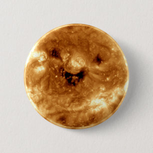 Smiling Sun From NASA Solar Observatory 6 Cm Round Badge