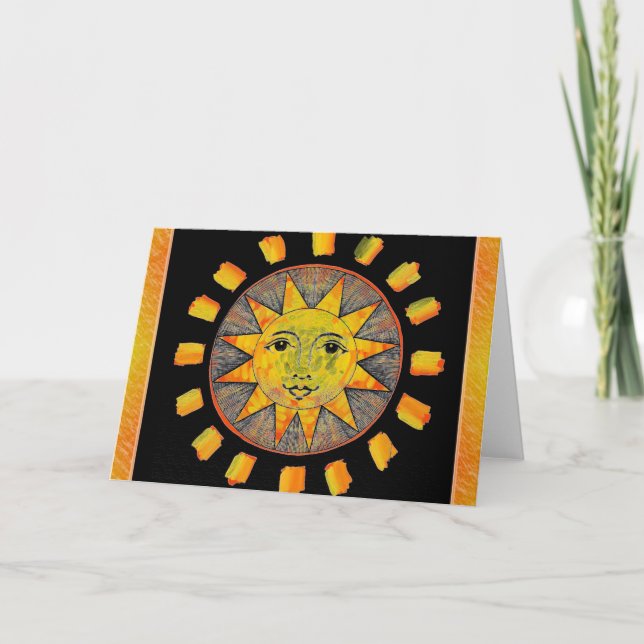 Smiling Sun Greeting Card (Front)
