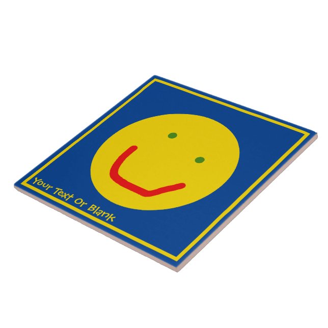 Smiling Sun Happy Face Ceramic Tile (Side)
