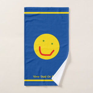 Smiling Sun Happy Face Hand Towel