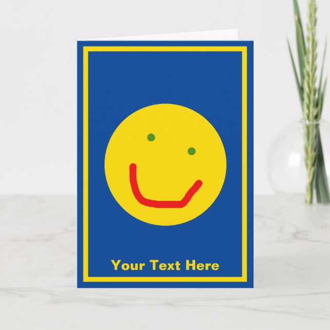 Smiling Sun Happy Face Holiday Card (Front)