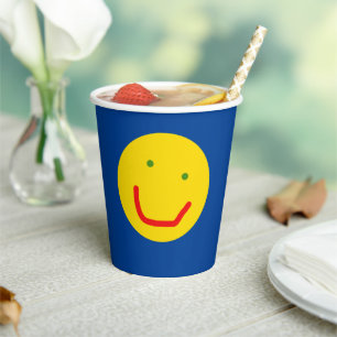Smiling Sun Happy Face Paper Cups