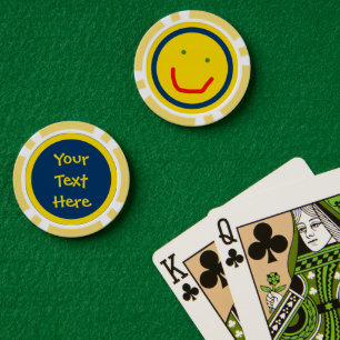 Smiling Sun Happy Face Poker Chips