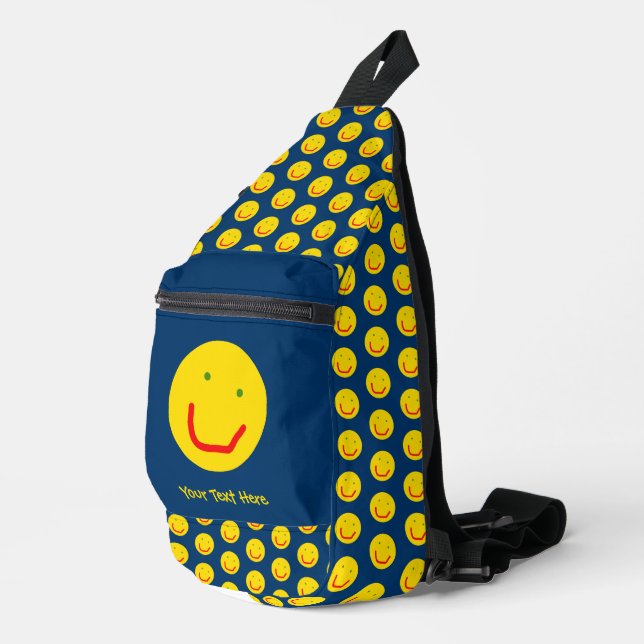 Smiling Sun Happy Face Sling Bag (Right Corner)