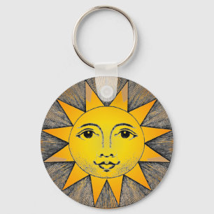 Smiling Sun Key Ring