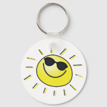 Smiling Sun Keychain