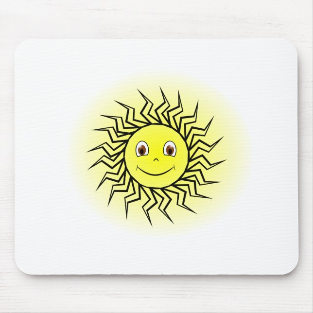 Smiling Sun Mouse Pad (Front)