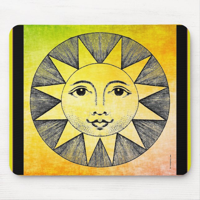 Smiling Sun Mouse Pad (Front)