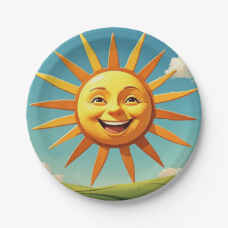 " SMILING SUN " PAPER PLATE