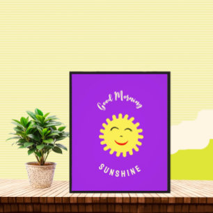 Smiling sun photo print