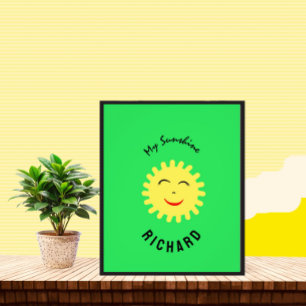 Smiling sun photo print