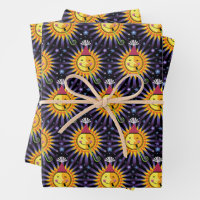 Smiling Sun Stars With Party Hat birthday Blower
