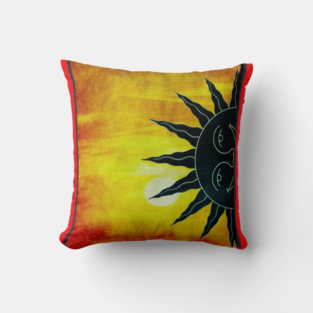Smiling Sun Throw Pillow (Front)