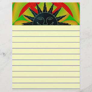 Smiling Sun Writing Paper