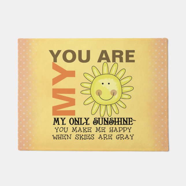 Smiling Sun You Are My Sunshine Doormat (Front)