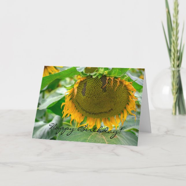 Smiling Sunflower Card (Front)