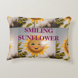 Smiling Sunflower Nursery Accent Pillow