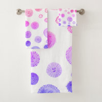 Smiling Suns Watercolor Whimsical Weird Pattern