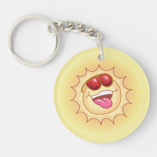 Smiling Sunshine Acrylic Key Ring