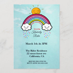 Smiling Sunshine Baby Shower Invitations