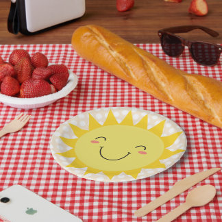 Smiling Sunshine Birthday Paper Plate