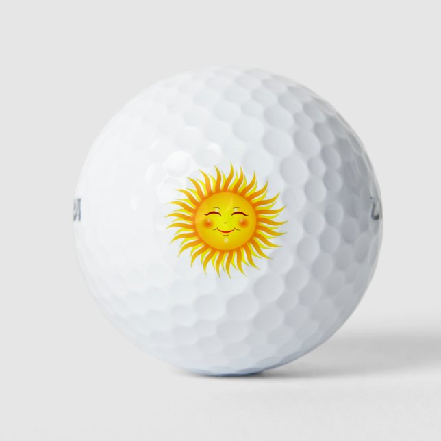 Smiling Sunshine Golf Balls (Front)