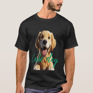 "Smiling Sunshine: The Happiest Golden Puppy." T-Shirt