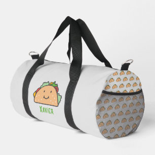 Smiling Taco Personalised Duffle Bag