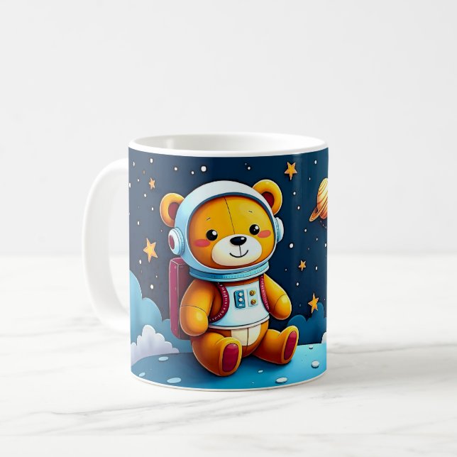 Smiling Teddy Bear Coffee Mug (Front Left)