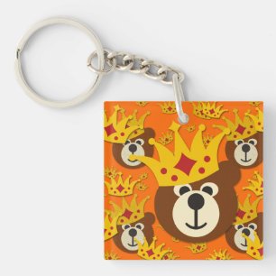 Smiling Teddy Bear Key Ring