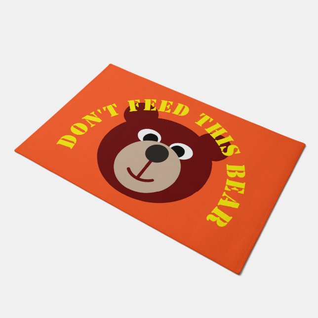 Smiling Teddy Bear + your background & ideas Doormat (Angled)