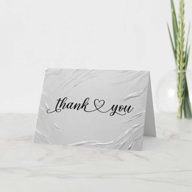 Smiling Thank You Heart Card (Front)